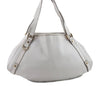 Authentic GUCCI Abbey Shoulder Tote Bag Purse Leather 130736 White 0589D