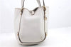 Authentic GUCCI Abbey Shoulder Tote Bag Purse Leather 130736 White 0589D