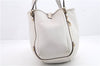 Authentic GUCCI Abbey Shoulder Tote Bag Purse Leather 130736 White 0589D