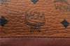 Authentic MCM Visetos Leather Vintage Shoulder Cross Body Bag Purse Brown 0595D