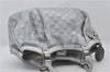 Authentic GUCCI Guccissima Sukey Tote Bag GG Leather 211944 Silver 0595F