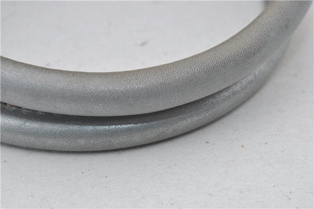 Authentic GUCCI Guccissima Sukey Tote Bag GG Leather 211944 Silver 0595F