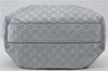 Authentic GUCCI Guccissima Sukey Tote Bag GG Leather 211944 Silver 0595F