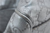 Authentic GUCCI Guccissima Sukey Tote Bag GG Leather 211944 Silver 0595F