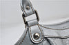 Authentic GUCCI Guccissima Sukey Tote Bag GG Leather 211944 Silver 0595F