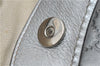 Authentic GUCCI Guccissima Sukey Tote Bag GG Leather 211944 Silver 0595F