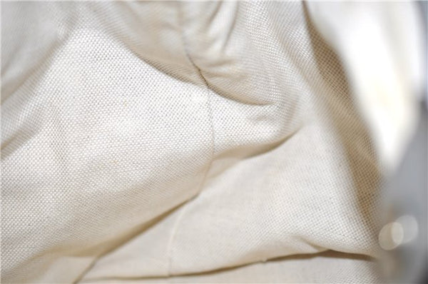 Authentic GUCCI Guccissima Sukey Tote Bag GG Leather 211944 Silver 0595F