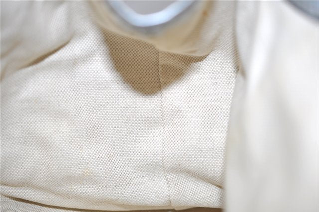 Authentic GUCCI Guccissima Sukey Tote Bag GG Leather 211944 Silver 0595F