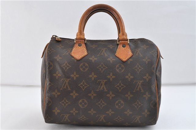 Authentic Louis Vuitton Monogram Speedy 25 Hand Bag M41528 LV 0599D