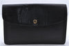 Authentic Louis Vuitton Epi Montaigne 27 Clutch Bag Black M52652 LV 0603D