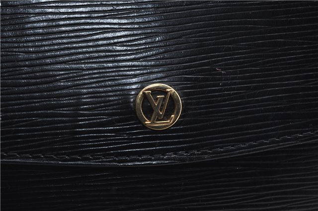 Authentic Louis Vuitton Epi Montaigne 27 Clutch Bag Black M52652 LV 0603D