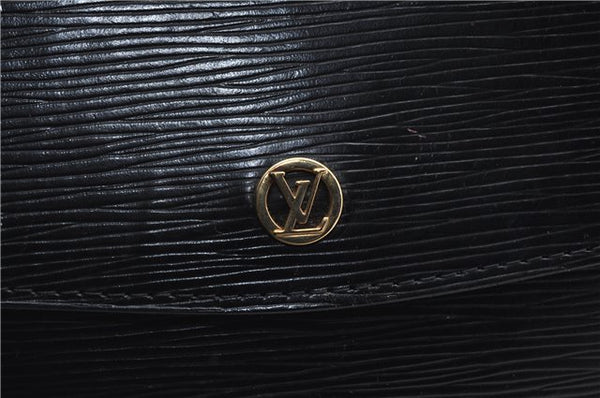 Authentic Louis Vuitton Epi Montaigne 27 Clutch Bag Black M52652 LV 0603D