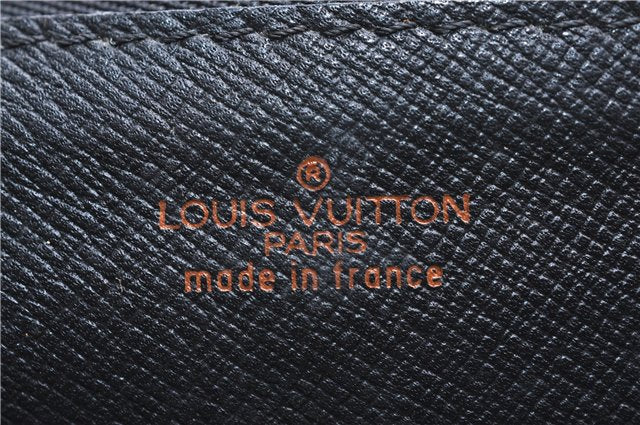 Authentic Louis Vuitton Epi Montaigne 27 Clutch Bag Black M52652 LV 0603D