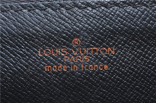 Authentic Louis Vuitton Epi Montaigne 27 Clutch Bag Black M52652 LV 0603D