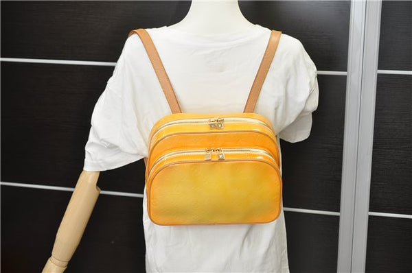 Authentic Louis Vuitton Vernis Murray Backpack Yellow M91040 LV 0607D