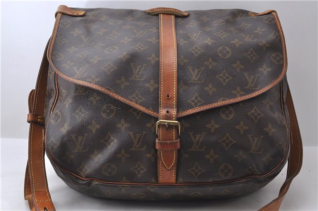 Auth Louis Vuitton Monogram Saumur 35 Shoulder Cross Body Bag M42254 LV 0608D