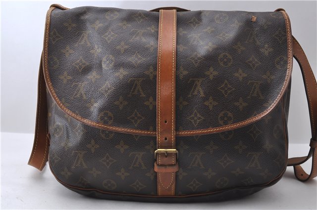 Auth Louis Vuitton Monogram Saumur 35 Shoulder Cross Body Bag M42254 LV 0608D