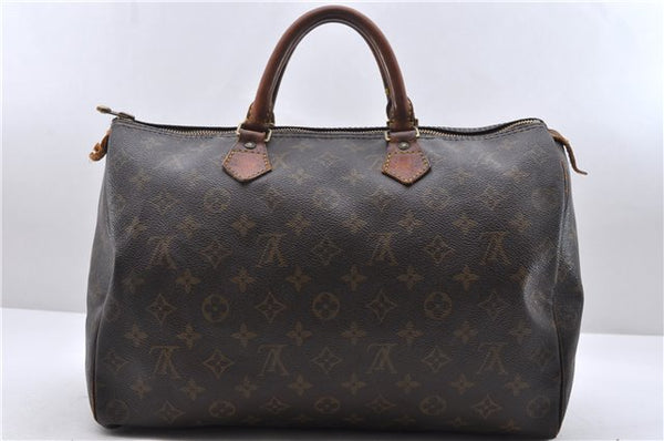 Authentic Louis Vuitton Monogram Speedy 35 Hand Bag M41524 LV 0610D