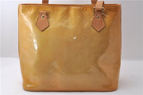 Auth Louis Vuitton Vernis Houston Shoulder Hand Bag Yellow M91004 LV Junk 0613D