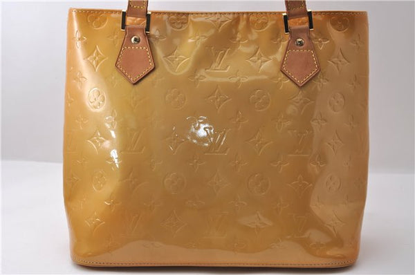 Auth Louis Vuitton Vernis Houston Shoulder Hand Bag Yellow M91004 LV Junk 0613D