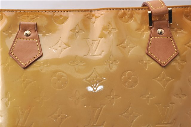 Auth Louis Vuitton Vernis Houston Shoulder Hand Bag Yellow M91004 LV Junk 0613D