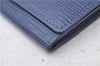 Auth Louis Vuitton Epi Enveloppe Carte De Visit Business Card Case Blue 0617D