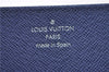 Auth Louis Vuitton Epi Enveloppe Carte De Visit Business Card Case Blue 0617D