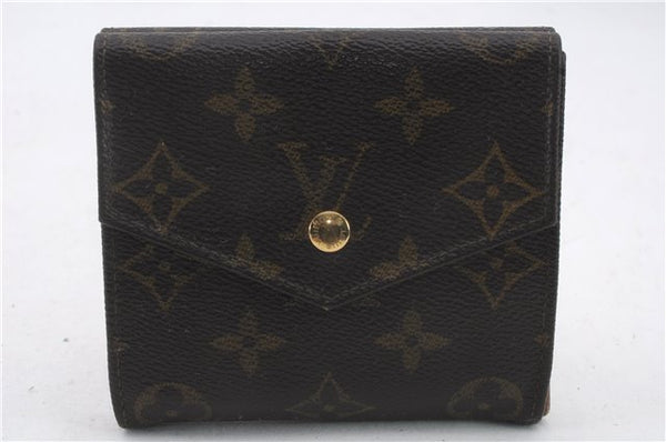 Auth Louis Vuitton Monogram Porte Monnaie Billets Bifold Wallet M61660 LV 0618D