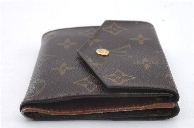 Auth Louis Vuitton Monogram Porte Monnaie Billets Bifold Wallet M61660 LV 0618D