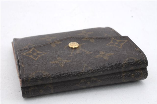 Auth Louis Vuitton Monogram Porte Monnaie Billets Bifold Wallet M61660 LV 0618D