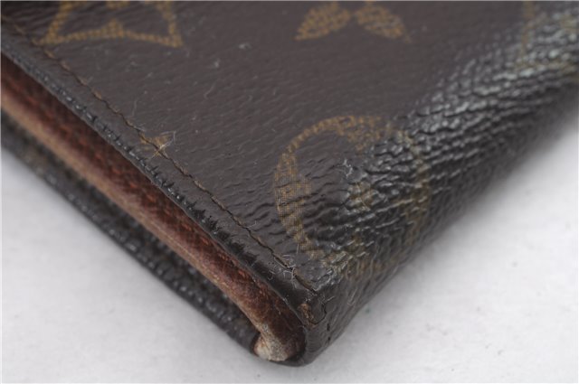 Auth Louis Vuitton Monogram Porte Monnaie Billets Bifold Wallet M61660 LV 0618D