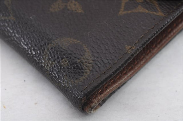 Auth Louis Vuitton Monogram Porte Monnaie Billets Bifold Wallet M61660 LV 0618D