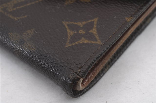 Auth Louis Vuitton Monogram Porte Monnaie Billets Bifold Wallet M61660 LV 0618D