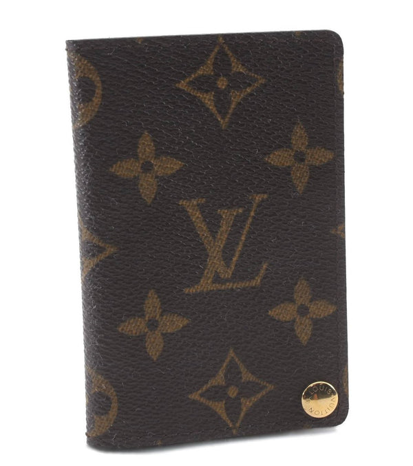 Auth Louis Vuitton Monogram Porte Cartes Credit Pression M60937 Card Case 0621D