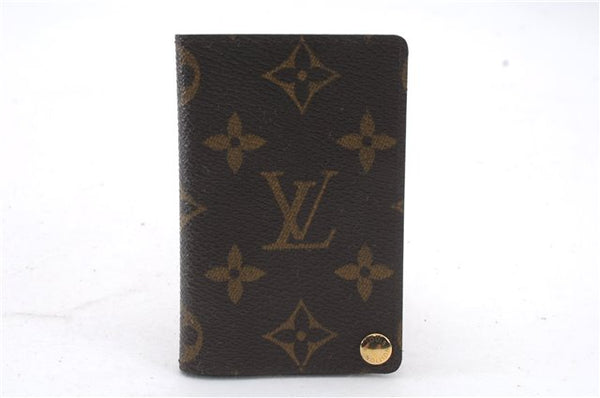 Auth Louis Vuitton Monogram Porte Cartes Credit Pression M60937 Card Case 0621D