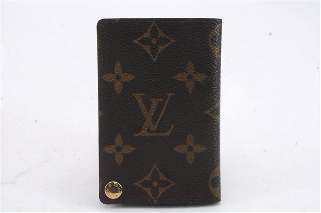 Auth Louis Vuitton Monogram Porte Cartes Credit Pression M60937 Card Case 0621D