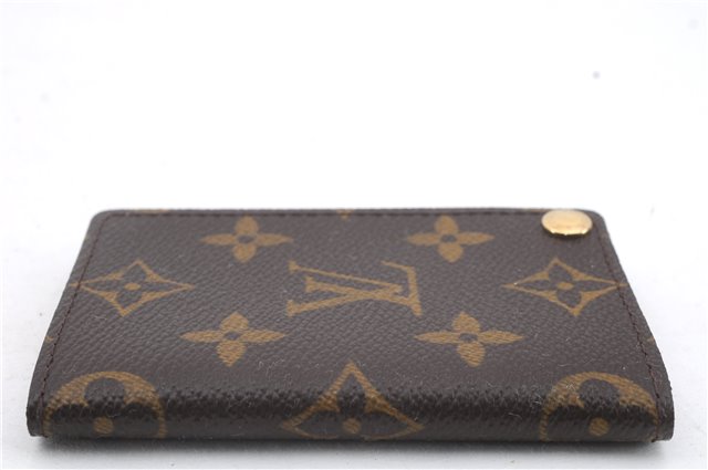 Auth Louis Vuitton Monogram Porte Cartes Credit Pression M60937 Card Case 0621D
