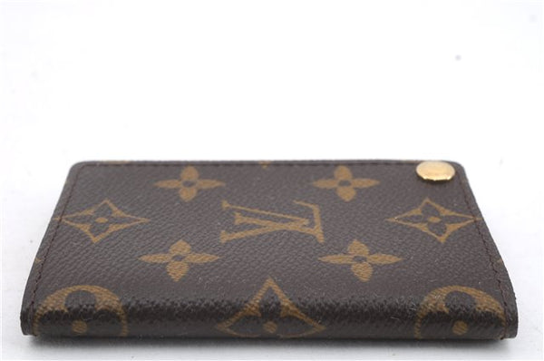 Auth Louis Vuitton Monogram Porte Cartes Credit Pression M60937 Card Case 0621D