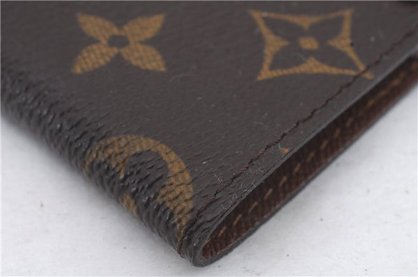 Auth Louis Vuitton Monogram Porte Cartes Credit Pression M60937 Card Case 0621D