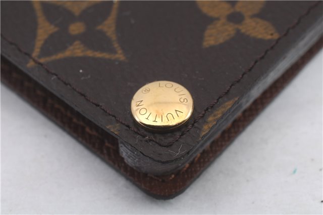 Auth Louis Vuitton Monogram Porte Cartes Credit Pression M60937 Card Case 0621D