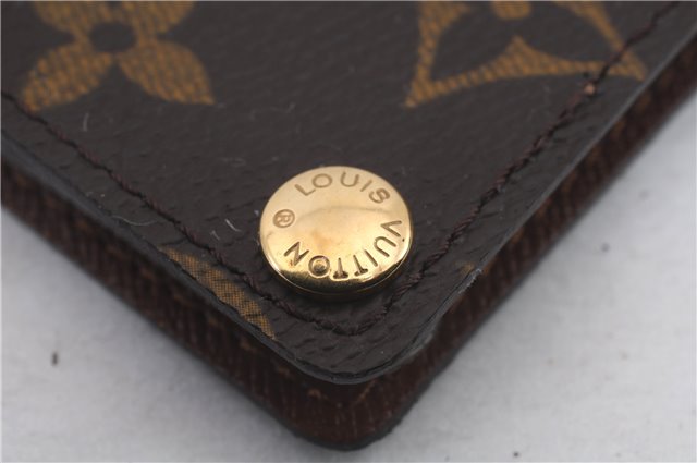 Auth Louis Vuitton Monogram Porte Cartes Credit Pression M60937 Card Case 0621D