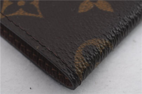 Auth Louis Vuitton Monogram Porte Cartes Credit Pression M60937 Card Case 0621D