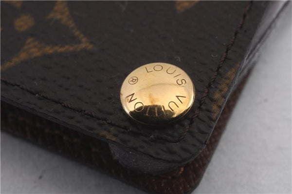 Auth Louis Vuitton Monogram Porte Cartes Credit Pression M60937 Card Case 0621D
