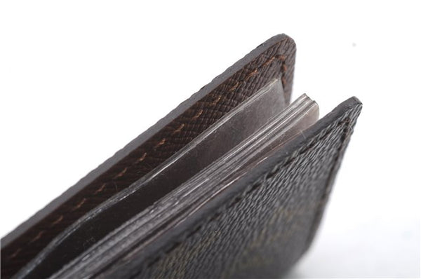 Auth Louis Vuitton Monogram Porte Cartes Credit Pression M60937 Card Case 0621D