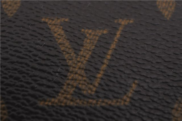 Auth Louis Vuitton Monogram Porte Cartes Credit Pression M60937 Card Case 0621D