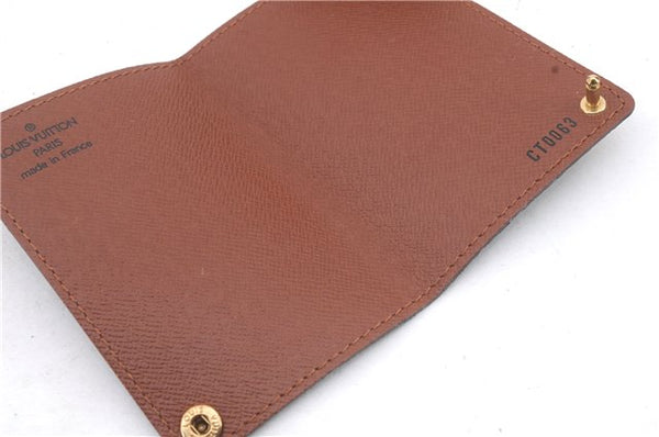 Auth Louis Vuitton Monogram Porte Cartes Credit Pression M60937 Card Case 0621D