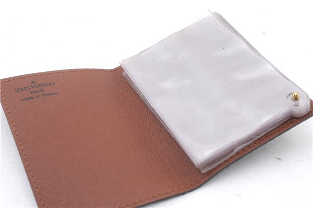 Auth Louis Vuitton Monogram Porte Cartes Credit Pression M60937 Card Case 0621D