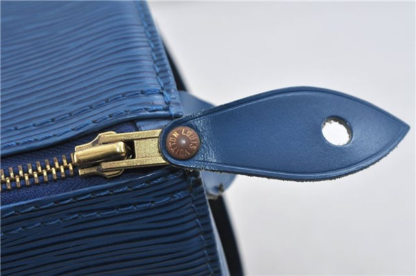 Authentic Louis Vuitton Epi Speedy 30 Hand Bag Blue M43005 LV 0623D