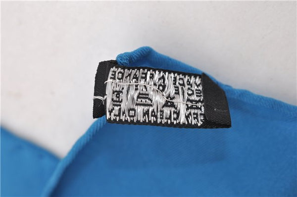 Authentic HERMES Carre 65 Scarf "WASHINGTON'S CARRIAGE" Silk Blue Box 0625D