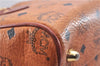 Authentic MCM Visetos Leather Vintage 2Way Shoulder Hand Boston Bag Brown 0626F